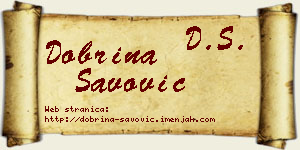 Dobrina Savović vizit kartica